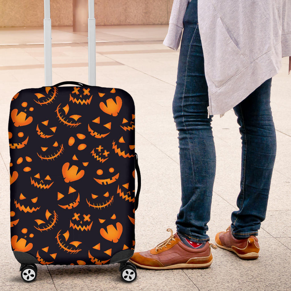 Halloween Pattern Pumpkin Background Luggage Covers