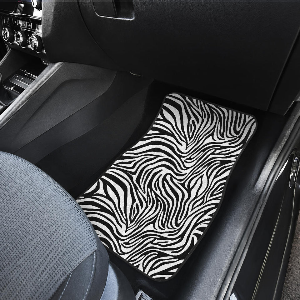 Zebra Skin Pattern Front Car Mats