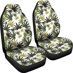 Canabis Marijuana Weed Pattern Print Design 05 Universal Fit Car Seat Covers