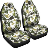 Canabis Marijuana Weed Pattern Print Design 05 Universal Fit Car Seat Covers