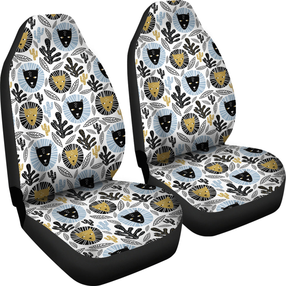 Lion Pattern Print Design 05 Universal Fit Car Seat Covers