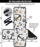 Anchors Rudders pattern Recliner Cover Protector