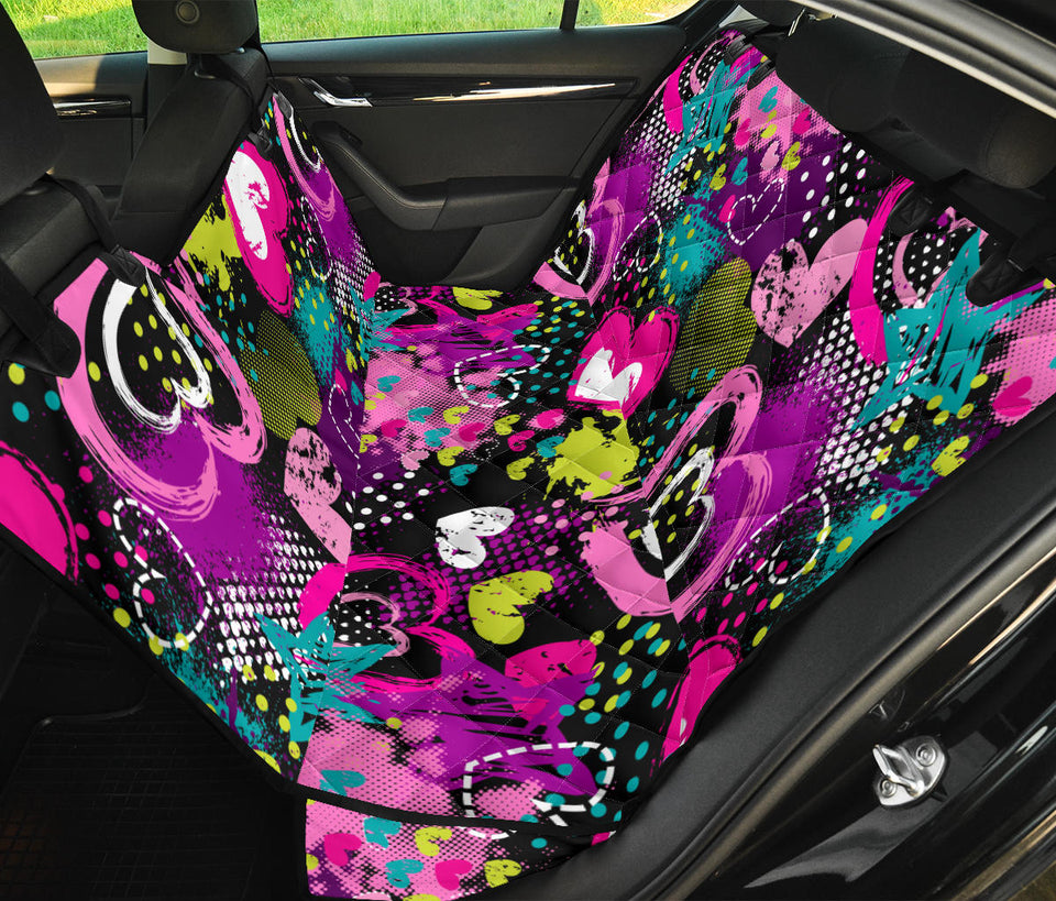 Heart Dot Wave Star Creative Design Pattern Dog Car Seat Covers