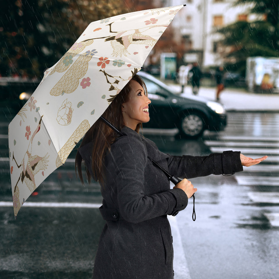Beautiful Japanese Cranes Pattern Umbrella