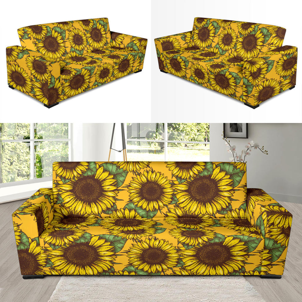 Sunflower Pattern Sofa Slipcover