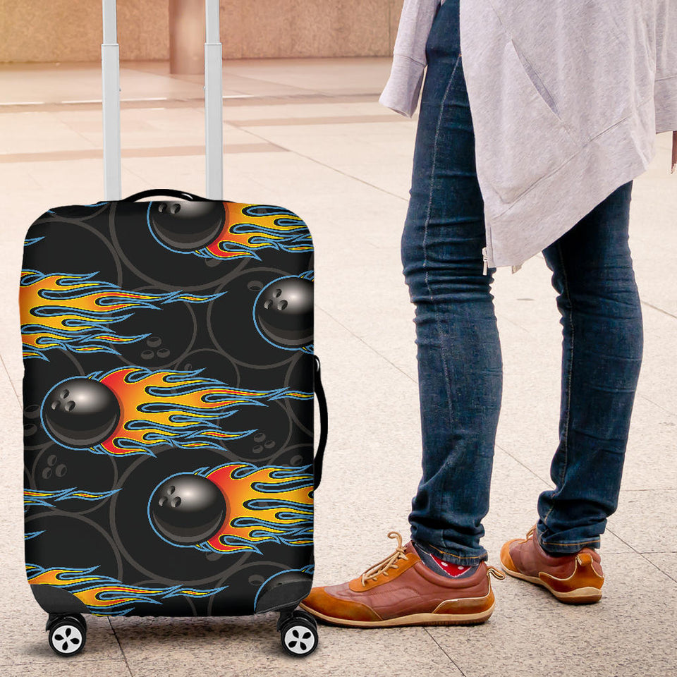 Bowling Balls Flame Pattern Luggage Covers