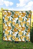 Yellow Tulips Pattern Premium Quilt