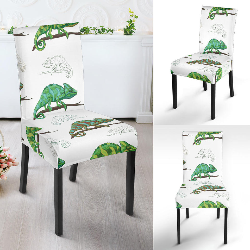 Chameleon Lizard Pattern Dining Chair Slipcover