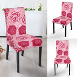 Rose Pattern Print Design 02 Dining Chair Slipcover