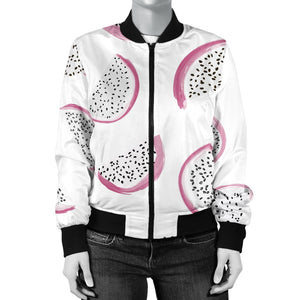 Dragon Fruit Pattern Women'S Bomber Jacket