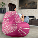 Beautiful Dragonfly Pink Background Bean Bag Cover