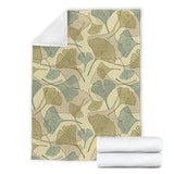 Ginkgo Leaves Design Pattern Premium Blanket