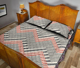 zigzag chevron striped pattern Quilt Bed Set