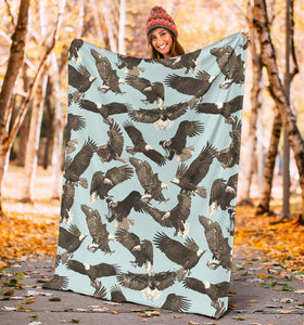 Eagle Pattern Print Design 01 Premium Blanket