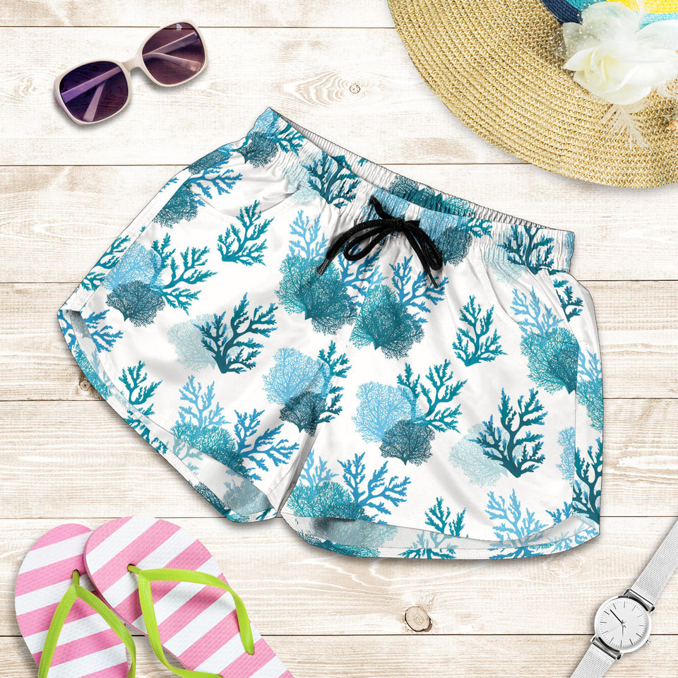 Coral Reef Pattern Print Design 04 Women Shorts