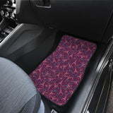 Eiffel Tower Heart Pattern Print Design 04 Front Car Mats