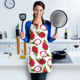 Dragon Fruits White Background Adjustable Apron