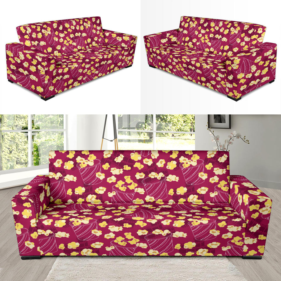 Popcorn Pattern Print Design 02  Sofa Slipcover