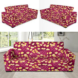 Popcorn Pattern Print Design 02  Sofa Slipcover