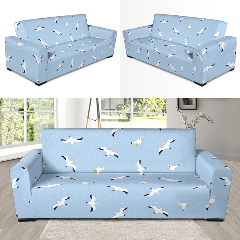 Seagull Pattern Print Design 02  Sofa Slipcover