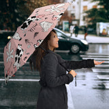 Cows Milk Product Pink Background Umbrella