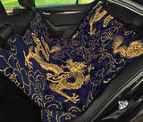 Gold Dragon Pattern Dog Car Seat Covers