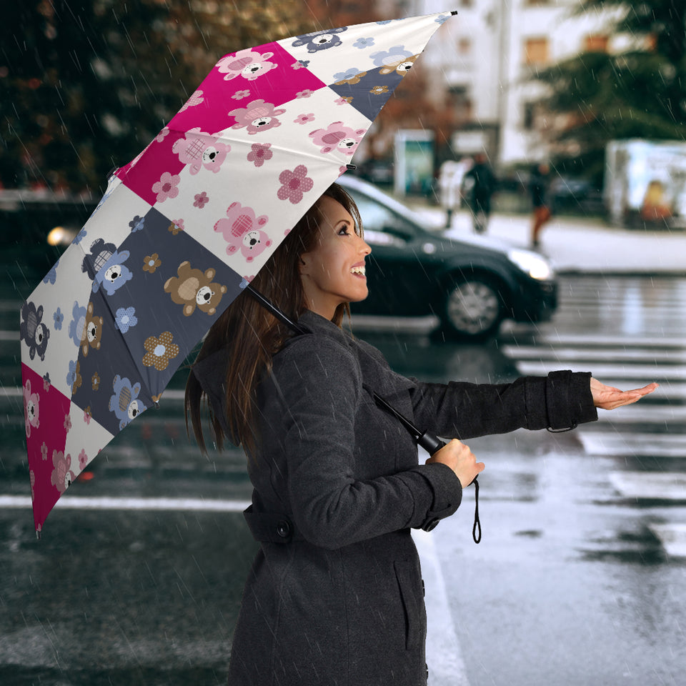 Teddy Bear Pattern Print Design 03 Umbrella