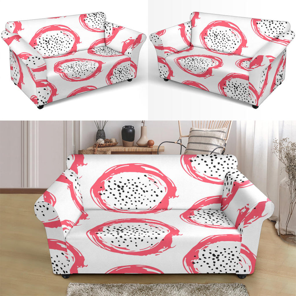 Hand Drawn Dragon Fruit Loveseat Couch Slipcover