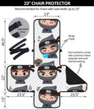 Cute ninja design pattern Chair Cover Protector