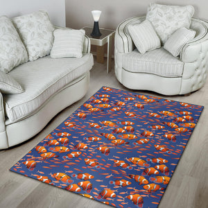 Clown Fish Pattern Print Design 04 Area Rug