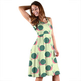 Snail Pattern Print Design 04 Sleeveless Midi Dress