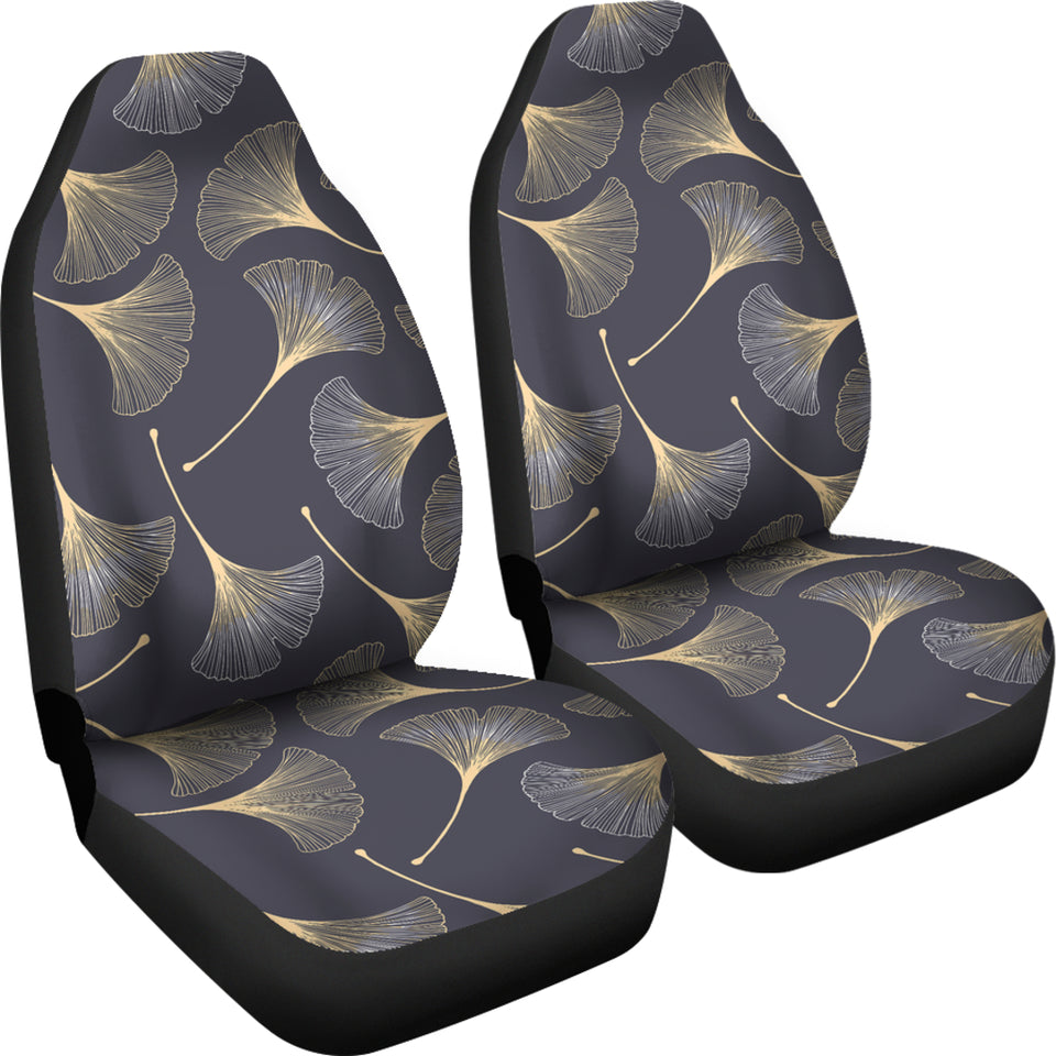 Gold Ginkgo Leaves Universal Fit Car Seat Covers