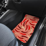 Beautiful Chili Peppers Pattern Front And Back Car Mats