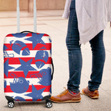 American Football Ball Star Stripes Pattern Luggage Covers