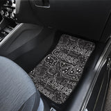 Handwritten Cheese Pattern Front And Back Car Mats