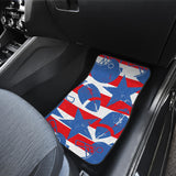 American Football Ball Star Stripes Pattern Front And Back Car Mats