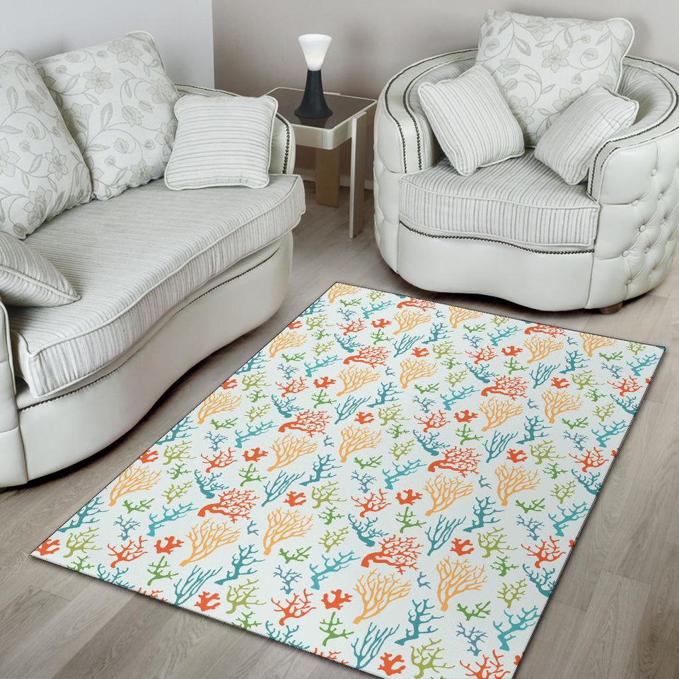 Coral Reef Pattern Print Design 02 Area Rug