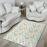 Coral Reef Pattern Print Design 02 Area Rug