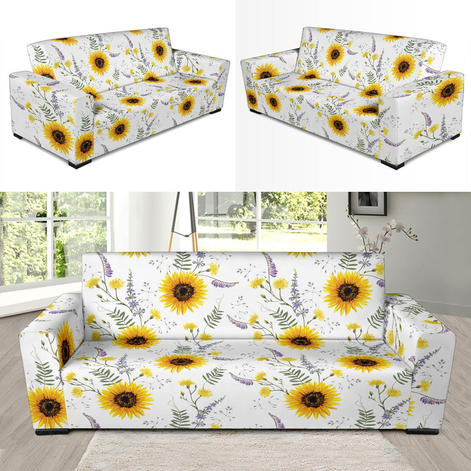 Beautiful Sunflowers Pattern Sofa Slipcover