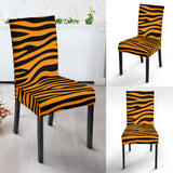 Bengal Tigers Skin Print Pattern Background Dining Chair Slipcover