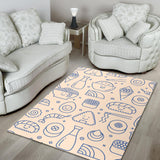 Cute Sushi Icon Pattern Area Rug