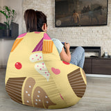 Cake Cupcake Heart Cherry Pattern Bean Bag Cover