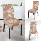Beautiful Hexagon Japanese  Pattern Dining Chair Slipcover