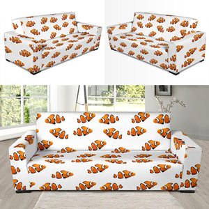 Clown Fish Pattern Print Design 03 Sofa Slipcover