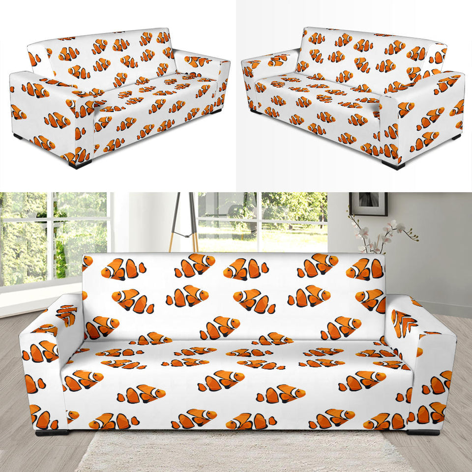 Clown Fish Pattern Print Design 03 Sofa Slipcover