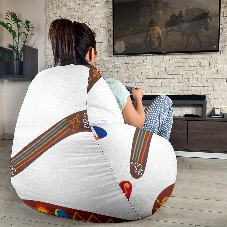 Boomerang Australian Aboriginal Ornament Pattern Bean Bag Cover