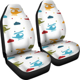 Colorful Helicopter Pattern Universal Fit Car Seat Covers