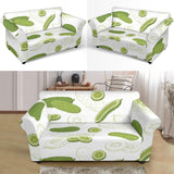 Cucumber Sketch Pattern Loveseat Couch Slipcover