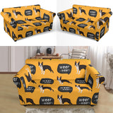 Boston Terrier Design Pattern Loveseat Couch Slipcover