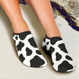 Cow Skin Pattern Aqua Shoes